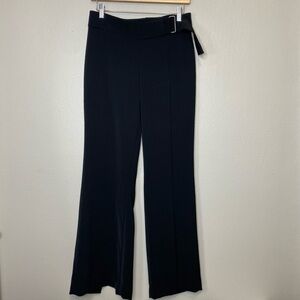 Vintage BEBE Made in USA High Slit Low Waist Black Trousers Rare Unique Vintage